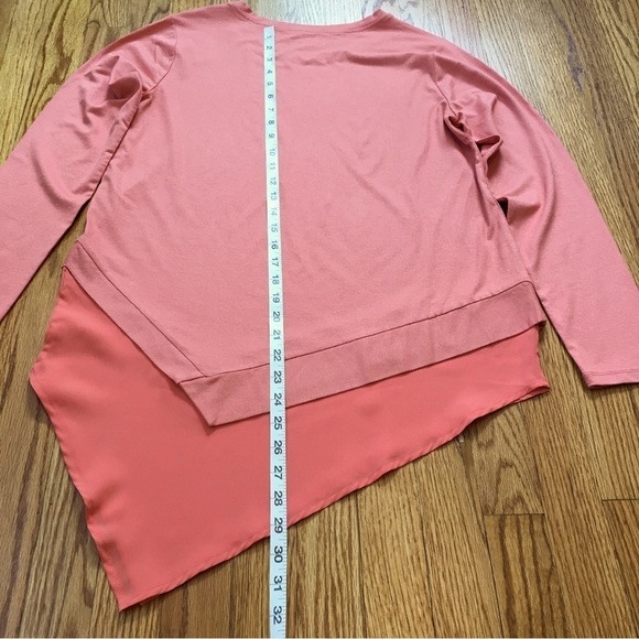 Soft Surroundings Orange Soda Mayfair Asymmetric Tunic Relaxed Fit Top - Picture 12 of 15